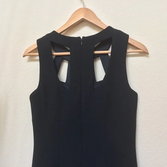 Xscape Black Cutout Crepe Sheath Dress Sz 4 - Picture 5 of 8